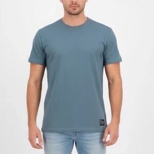 American Giant Everest T Shirt Teal Blue Cotton Crew Neck Made USA Mens L